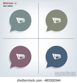 Flat icon of news