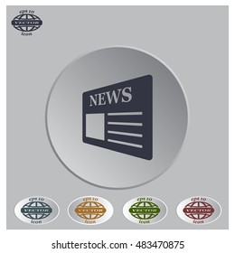 Flat icon of news