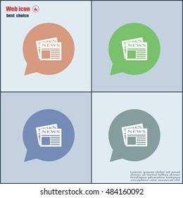 Flat icon of news