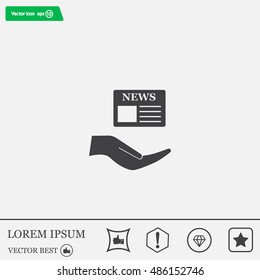 Flat icon of news