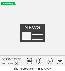 Flat icon of news