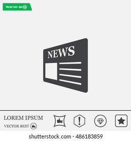 Flat icon of news