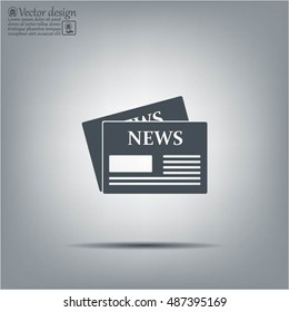 Flat icon of news