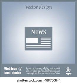 Flat icon of news