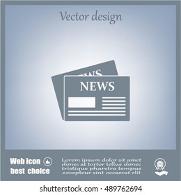 Flat icon of news
