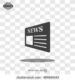 Flat icon of news