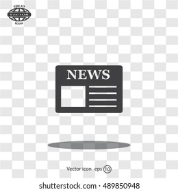 Flat icon of news