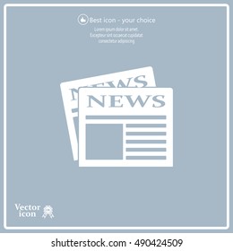 Flat icon of news