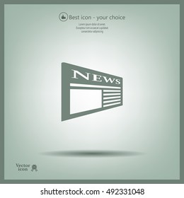 Flat icon of news