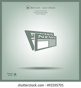 Flat icon of news