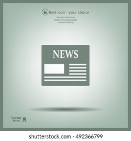 Flat icon of news