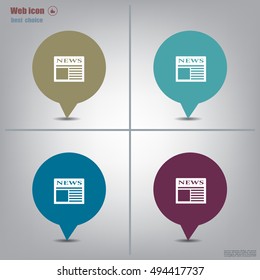 Flat icon of news