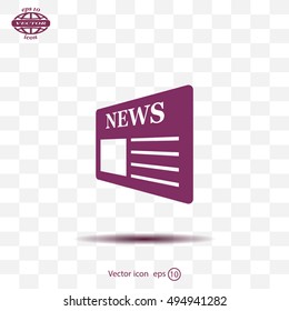 Flat icon of news