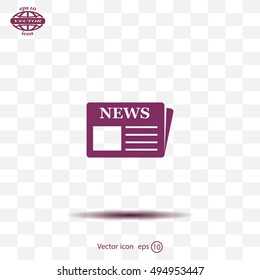 Flat icon of news
