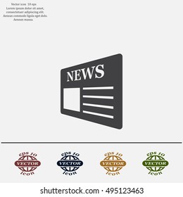 Flat icon of news
