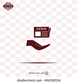 Flat icon of news