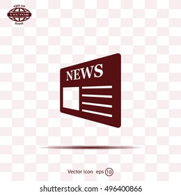 Flat icon of news