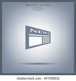 Flat icon of news