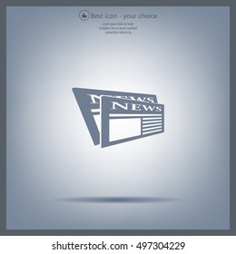 Flat icon of news