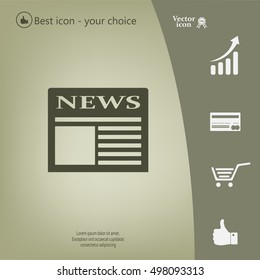 Flat icon of news