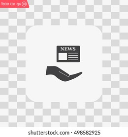 Flat icon of news
