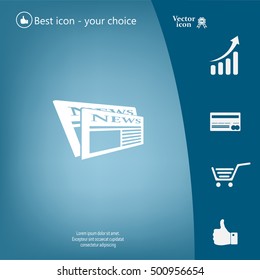 Flat icon of news