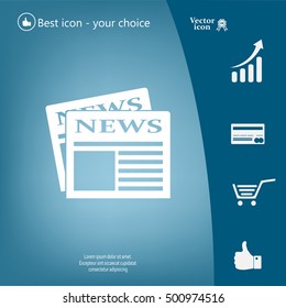 Flat icon of news