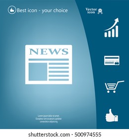 Flat icon of news