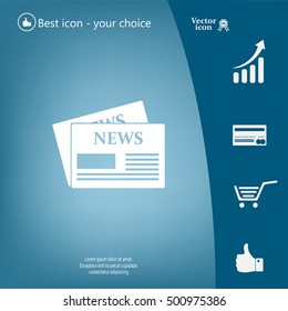 Flat icon of news