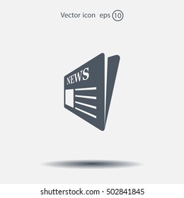 Flat icon of news