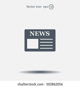 Flat icon of news