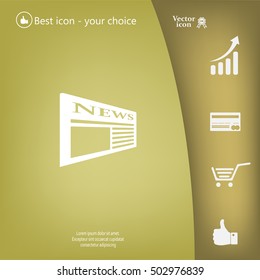 Flat icon of news