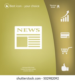 Flat icon of news