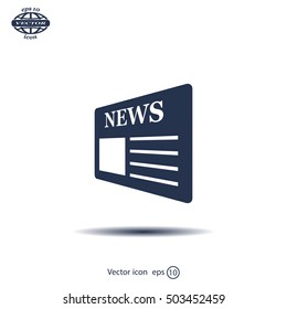 Flat icon of news