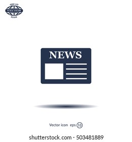 Flat icon of news