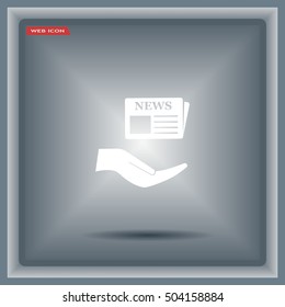 Flat icon of news