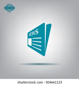 Flat icon of news