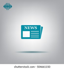 Flat icon of news