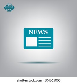 Flat icon of news