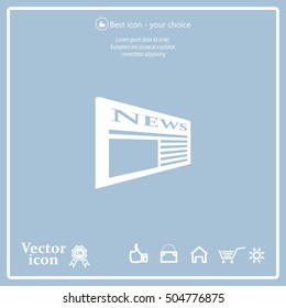 Flat icon of news