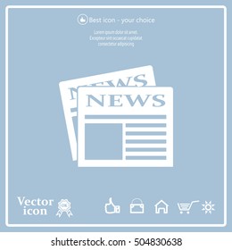 Flat icon of news