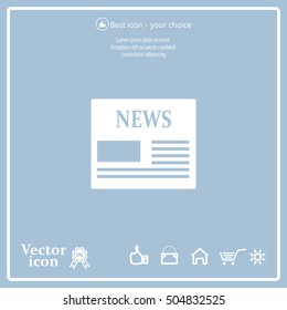 Flat icon of news