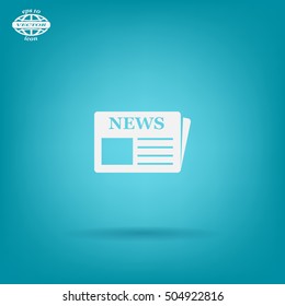 Flat icon of news