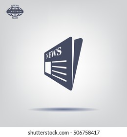 Flat icon of news