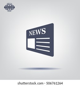 Flat icon of news