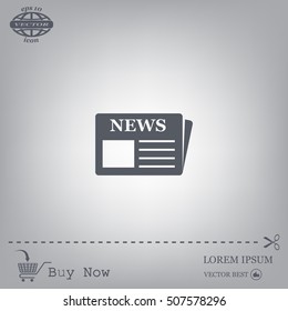 Flat icon of news