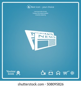Flat icon of news