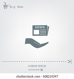 Flat icon of news
