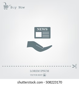 Flat icon of news