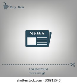 Flat icon of news